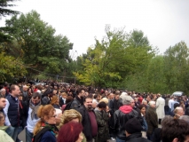 Акция поддержки у здания телекомпании Рустави-2