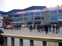 Акция поддержки у здания телекомпании Рустави-2