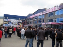 Акция поддержки у здания телекомпании Рустави-2