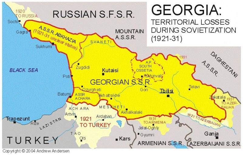 Территориальные потери Грузии с 1921 по 1931 год - georgia19211931.jpg